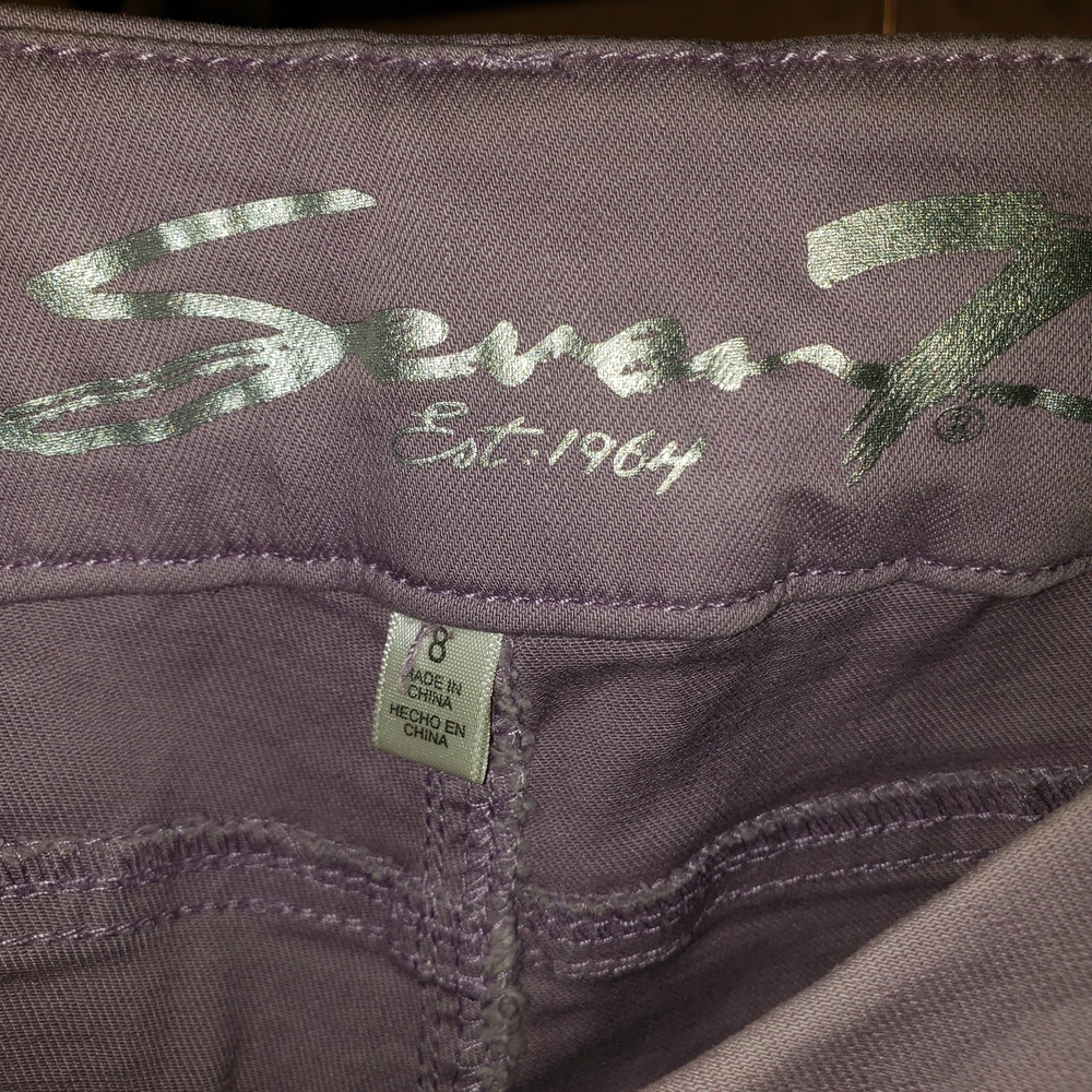 Seven7 Lilac Skinny Ankle Tummyless Denim Pants - 8 - Picture 7 of 9